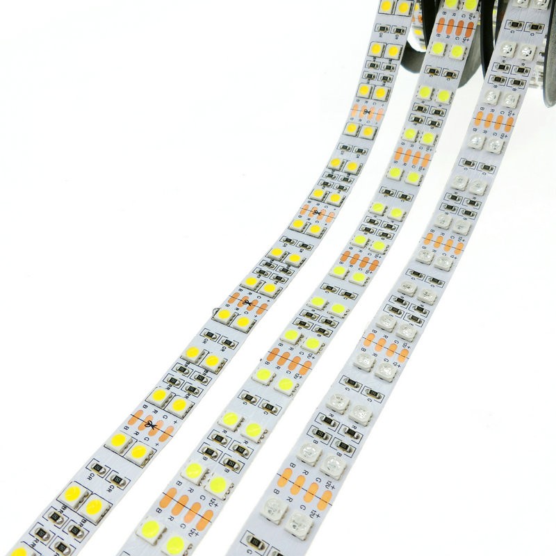 LEDストリップダブル列SMD 5050フレキシブルテープライト